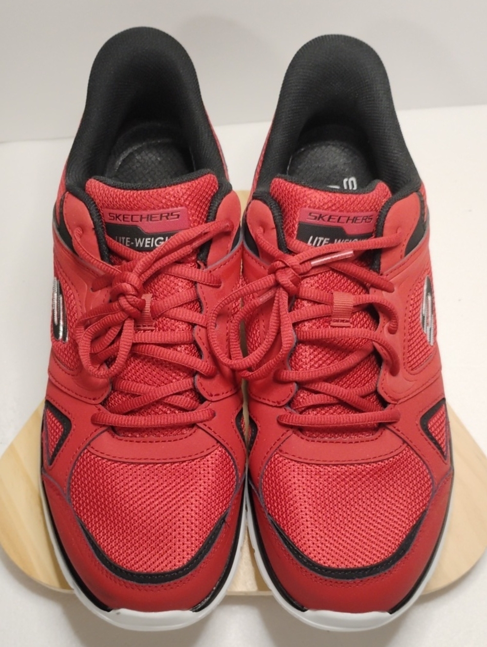 Skechers Red and Black Men's Lightweight Athletic Sneakers